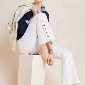 Anthropologie Pilcro High-Rise Buttoned Hem Bootcut Jeans